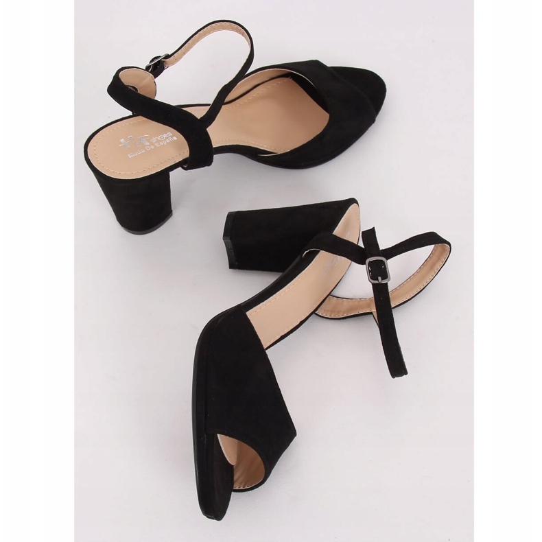 Sandalias de tacón negras 955-47 Black negro 1