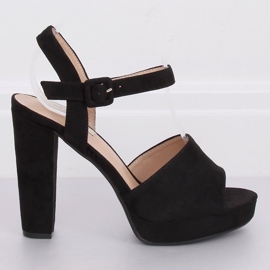 Sandalias de tacón negras 9R16 Black negro 1