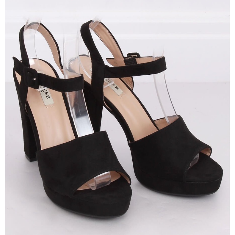 Sandalias de tacón negras 9R16 Black negro 2