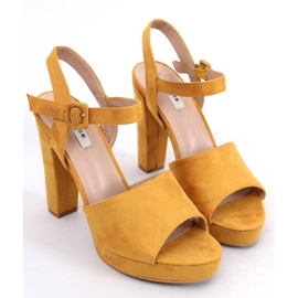 Sandalias de tacón alto miel 9R16 Amarillo 1 Sandalias de tacón alto miel 9R16 Amarillo 1