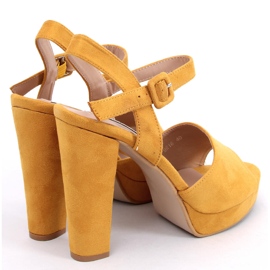 Sandalias de tacón alto miel 9R16 Amarillo 2 Sandalias de tacón alto miel 9R16 Amarillo 2
