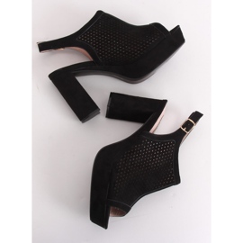 Sandalias negras de tacón calado 9R82 Negro 2 Sandalias negras de tacón calado 9R82 Negro 2