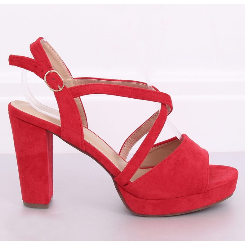 Sandalias rojas de tacón 9272 Rojo 1