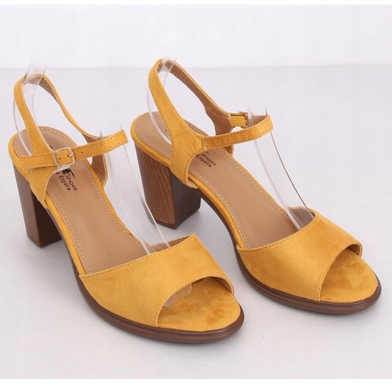 Sandalias de tacón miel 660-6 Amarillo 1 Sandalias de tacón miel 660-6 Amarillo 1