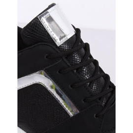 Zapatillas de cuña negras YL-33 Black negro amarillo 2