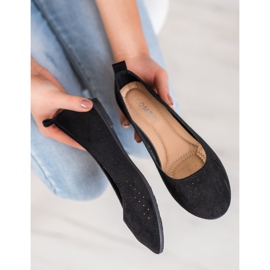 SHELOVET Bailarinas caladas negro 2