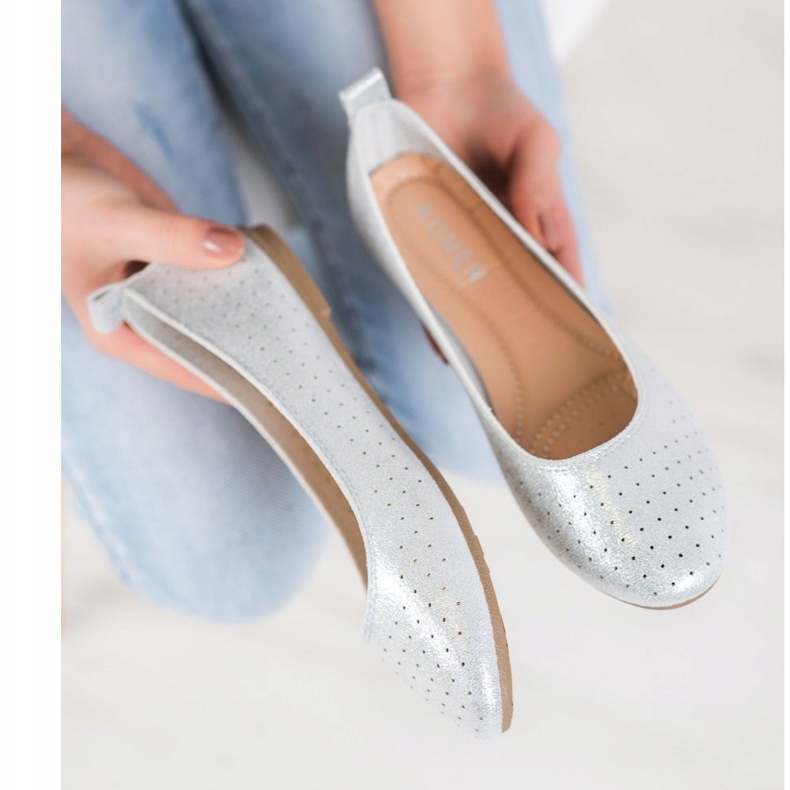 SHELOVET Bailarinas caladas plata 1