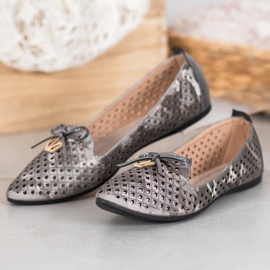 Bailarina Calada En Spitz VINCEZA gris 1