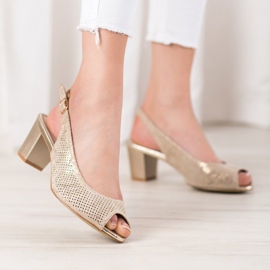 Goodin Tacones altos calados amarillo 2