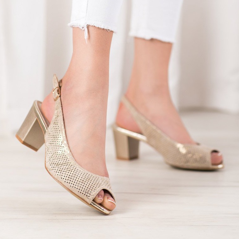 Goodin Tacones altos calados amarillo 2