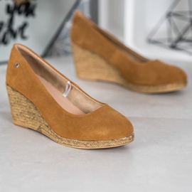 Filippo Zapatos de tacón de cuña de cuero marrón 1 Filippo Zapatos de tacón de cuña de cuero marrón 1