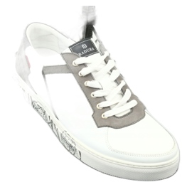 Deportivas de piel Badura 3361 blanco negro gris 4