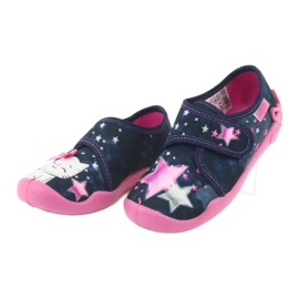 Calzado infantil befado 122X003 azul marino rosado 3