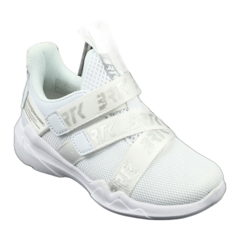 Zapatos deportivos inserto de cuero Bartek 78213 blanco 1