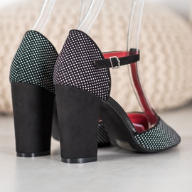Goodin Sandalias de ante con estampado de leopardo marrón negro 2
