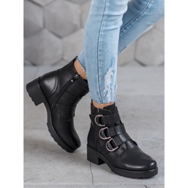 Queentina Botas negras en la plataforma negro 4