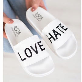 Small Swan LOVE &amp; HATE Zapatillas de piel ecológica blanco 2
