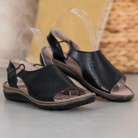 Zapatos cómodos de piel VINCEZA negro 1