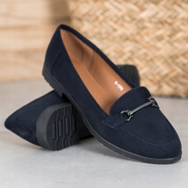 Miss Laura Zapatos de ante azul marino 4