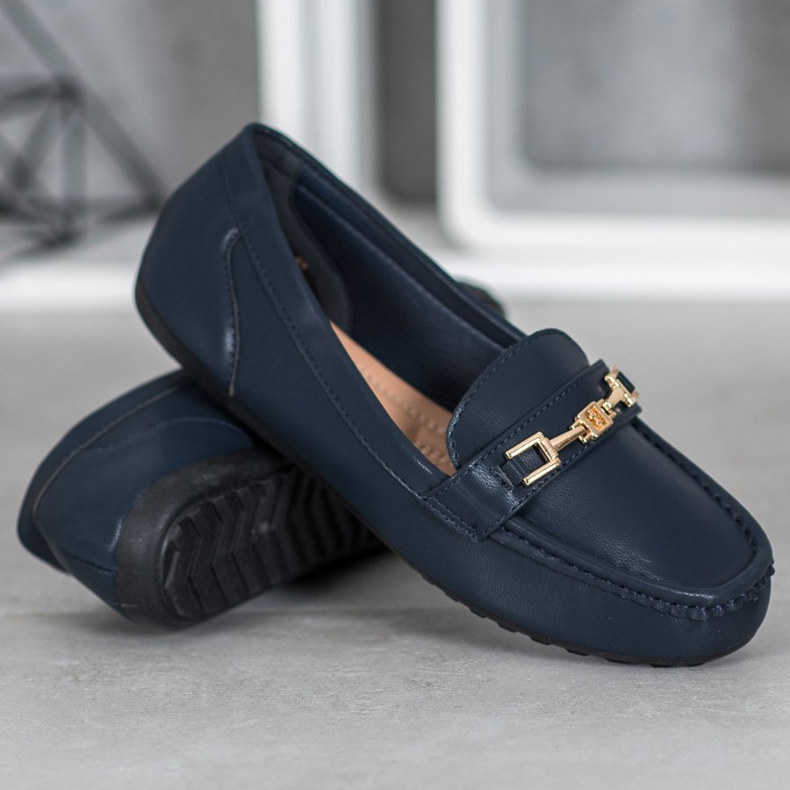 Fama Mocasines azul marino elegantes 2