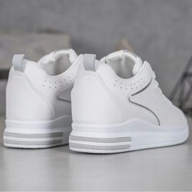 SHELOVET Zapatos blancos con cuña oculta 1 SHELOVET Zapatos blancos con cuña oculta 1