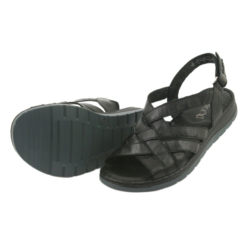 Sandalias confort piel Caprice 28152 negro 4