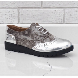 Zapato ante rojo TL-62 gris 1