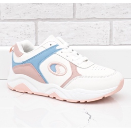 Zapatos deportivos blancos de moda BO-186 rosado 1