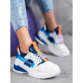 SHELOVET Zapatillas Blancas De Moda blanco azul 2