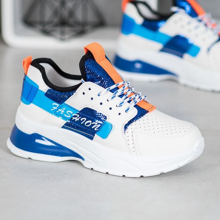 SHELOVET Zapatillas Blancas De Moda blanco azul 1