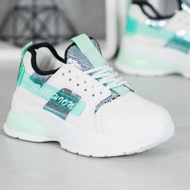 SHELOVET Zapatillas Blancas De Moda blanco verde 3