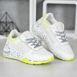 SHELOVET Zapatillas con malla blanco 3