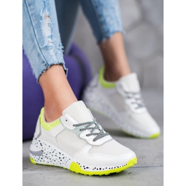 SHELOVET Zapatillas con malla blanco 4