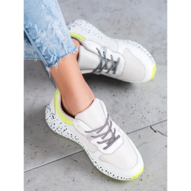 SHELOVET Zapatillas con malla blanco 2