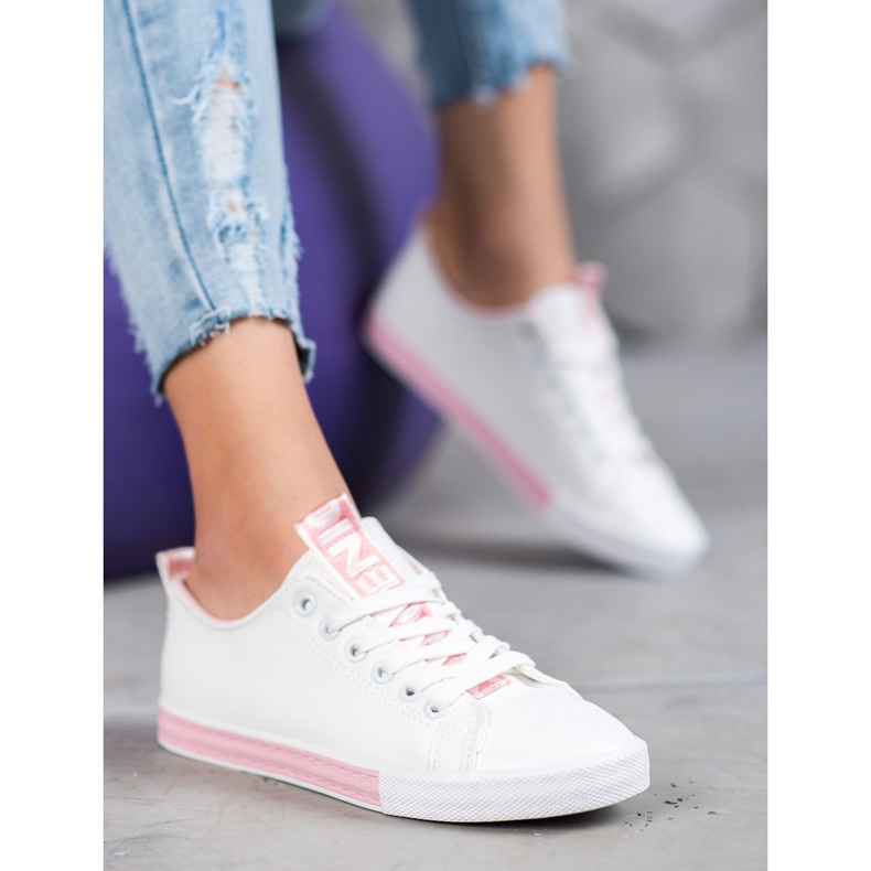 SHELOVET Deportivas Con Cuero Ecológico Agradable blanco 1 SHELOVET Deportivas Con Cuero Ecológico Agradable blanco 1