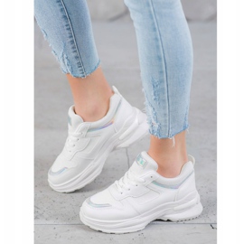 SHELOVET Zapatillas Blancas Con Efecto Holo blanco 4