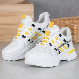 SHELOVET Calzado deportivo de moda en la plataforma blanco 2