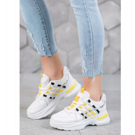 SHELOVET Calzado deportivo de moda en la plataforma blanco 3