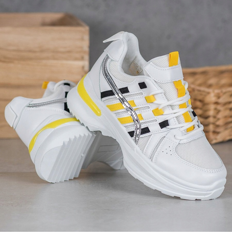 SHELOVET Calzado deportivo de moda en la plataforma blanco 1