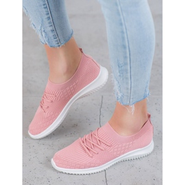 SHELOVET Calzado deportivo calado rosado 2
