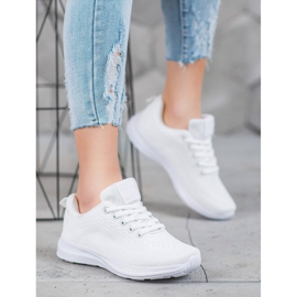 Bona Zapatos deportivos blancos cómodos 3