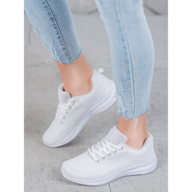 Bona Zapatos deportivos blancos cómodos 2