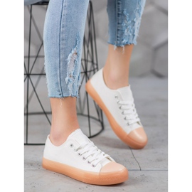 SHELOVET Zapatillas con suela colorida blanco 3