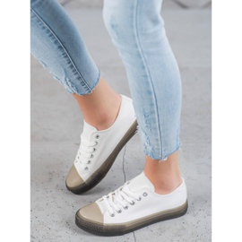 SHELOVET Zapatillas con suela colorida blanco 4