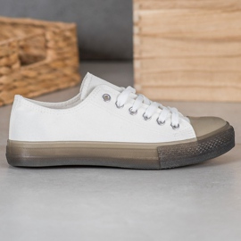 SHELOVET Zapatillas con suela colorida blanco 1