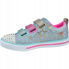 Zapatillas Skechers Sparkle Lite-Stars The Limit Jr 314036L-LBMT azul rosado dorado 1