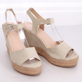 Sandalias de cuña beige 9R195 Beige 3