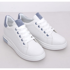 Zapatillas de mujer blancas L8035 Azul blanco 1
