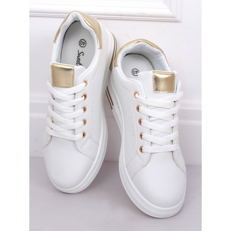 Zapatillas de mujer blancas L8035 Gold blanco 1