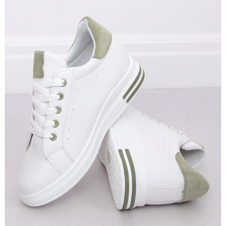 Zapatillas de mujer blancas L8035 Verde blanco 2 Zapatillas de mujer blancas L8035 Verde blanco 2